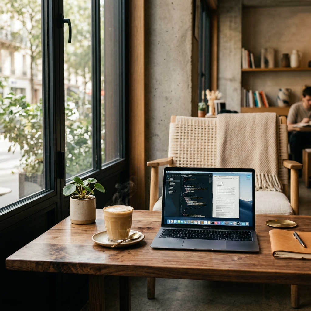 Café Lamhey cozy daily coworking corner